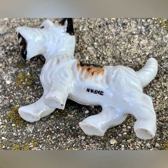 1940s Post WWII Vtg Glazed Ceramic Terrier Dog Figurine Made in Japan - Picture 11 of 12